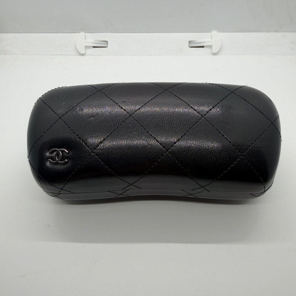CHANEL Black Quilted Sunglasses Case